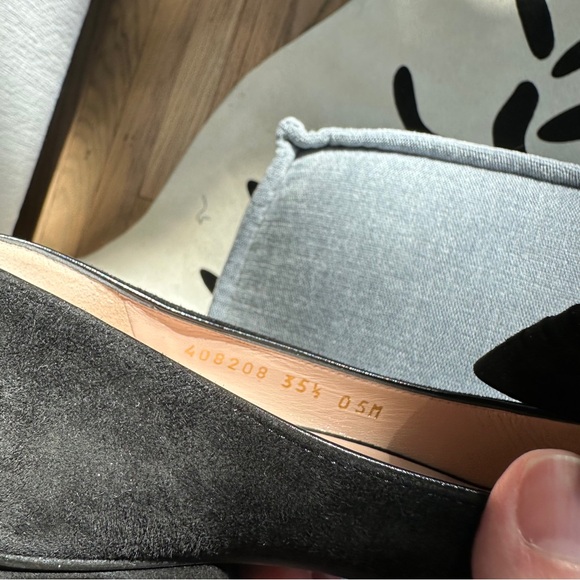 Gucci Black Suede Marmont Fringe Loafers with Gold Double G - Picture 7 of 8